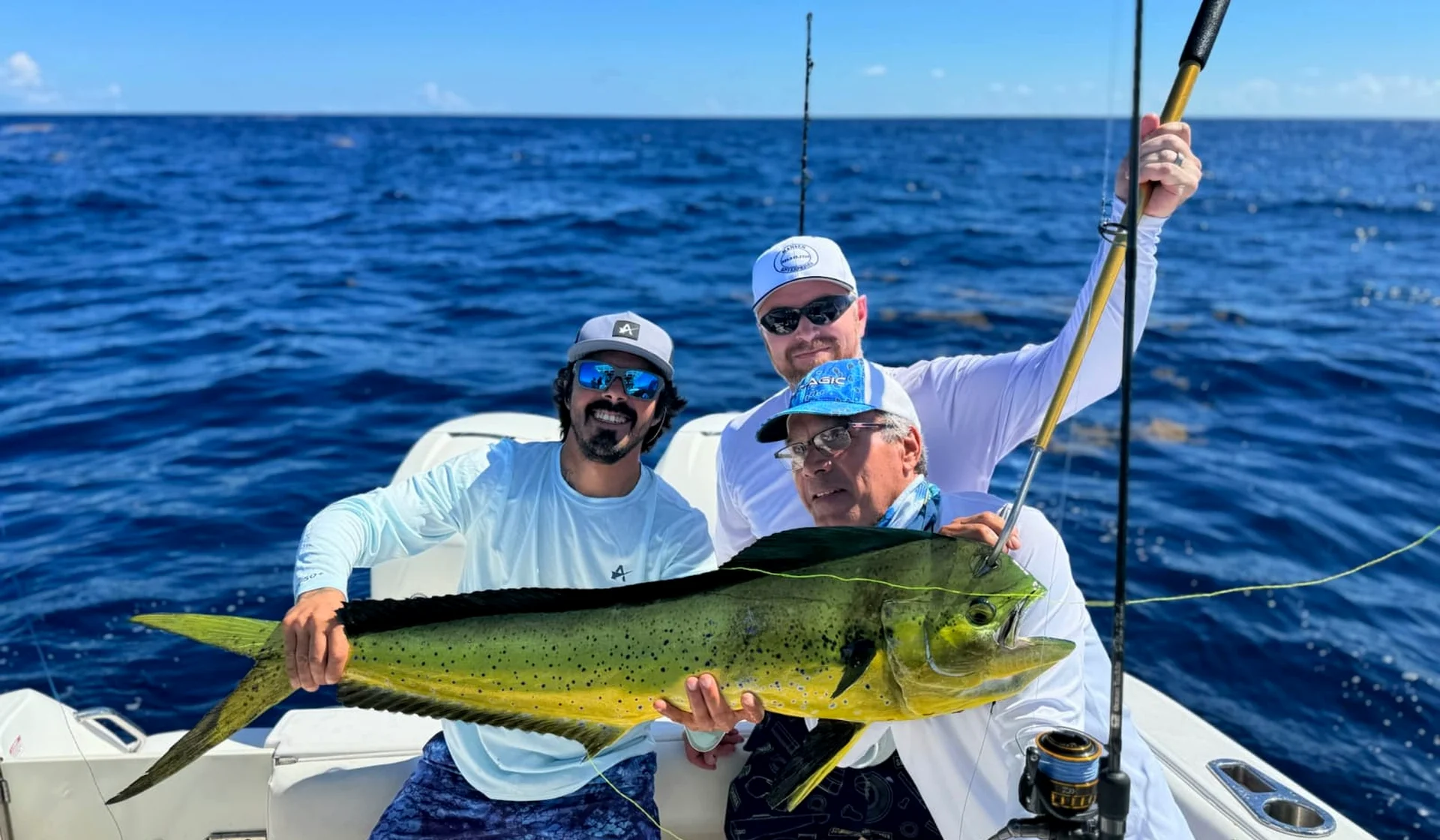 A trophy mahi aboard the boat