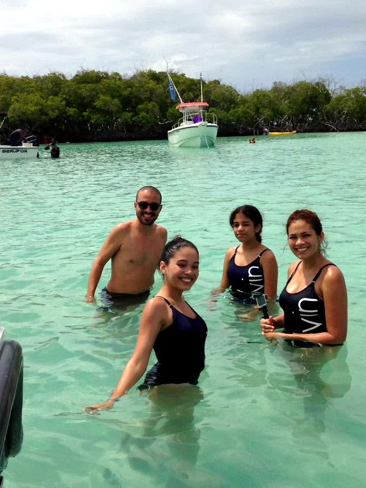 Guests enjoying the clear water