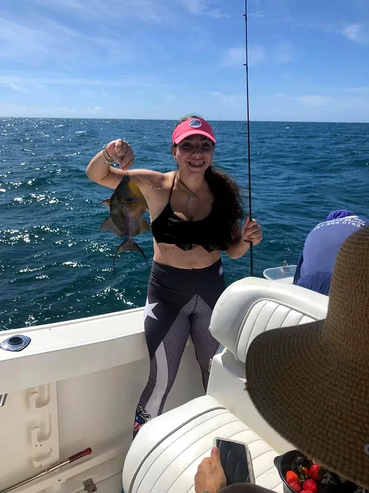 A guest with a reef catch