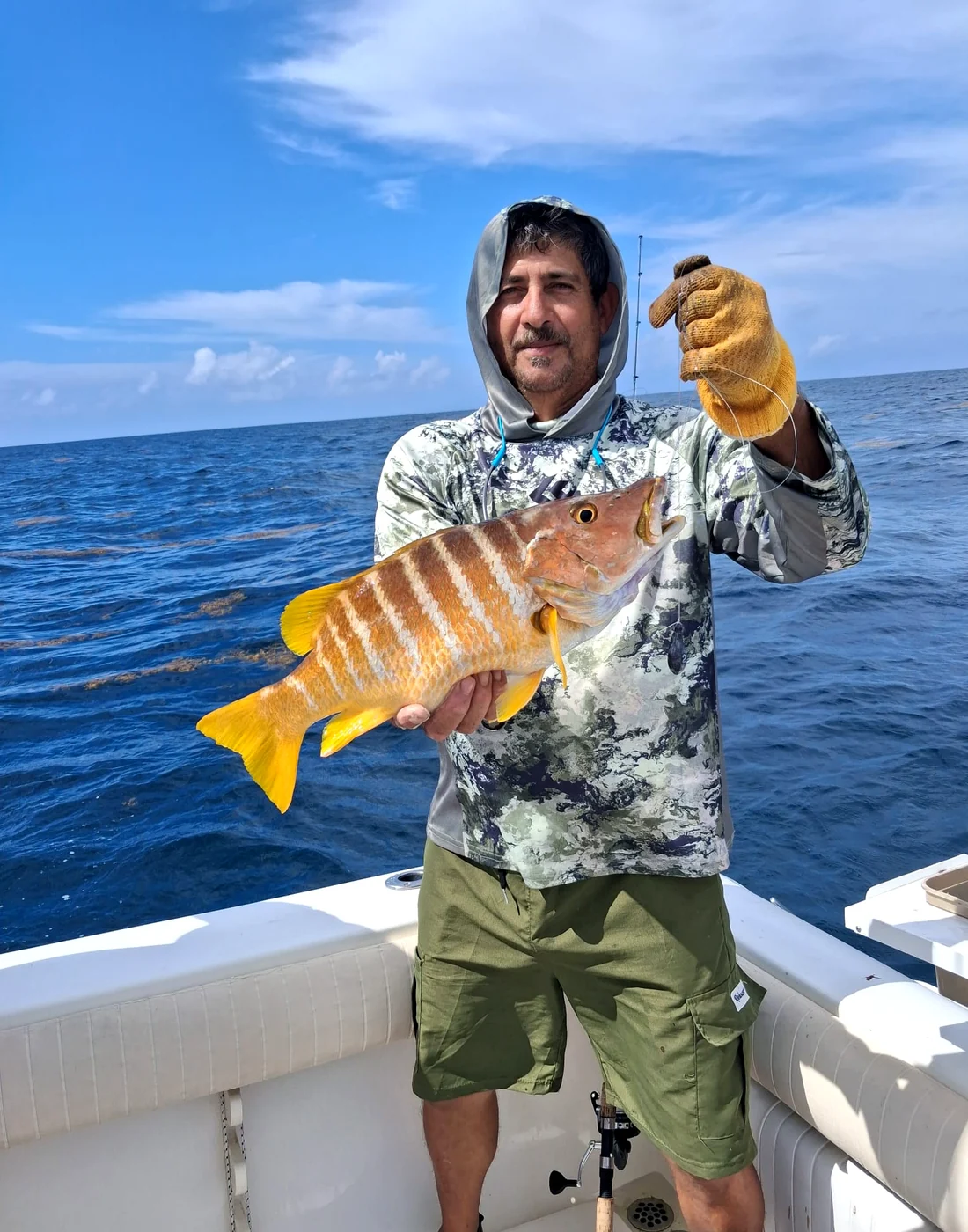 A reef fish aboard the charter