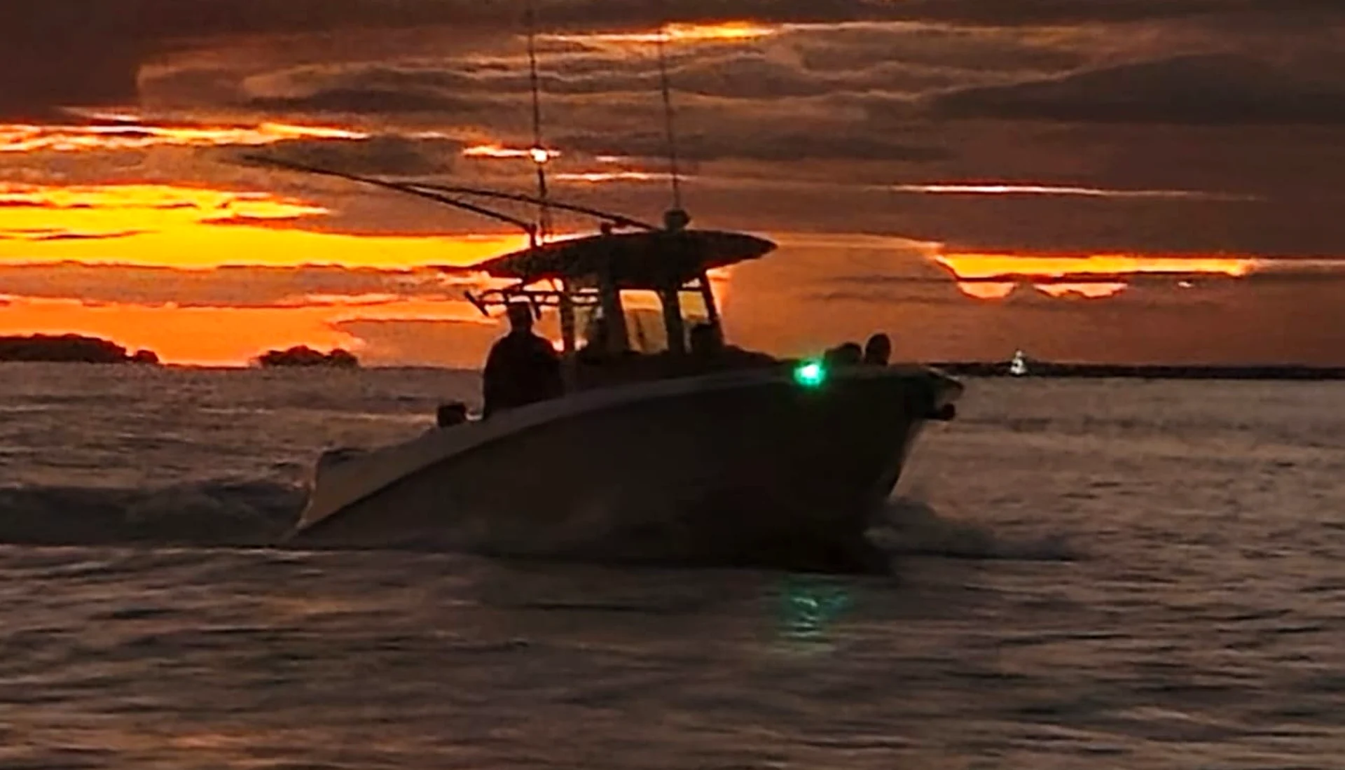 Boat at sunset