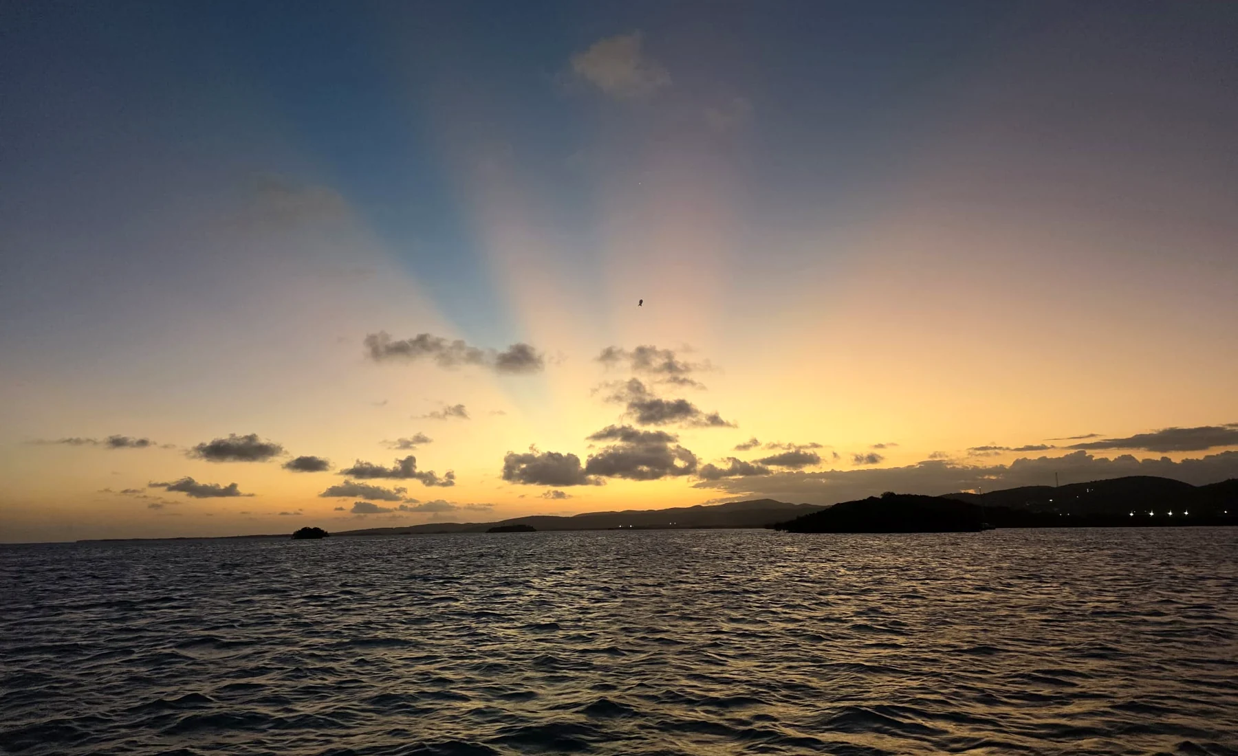 Sunset over southwest Puerto Rico